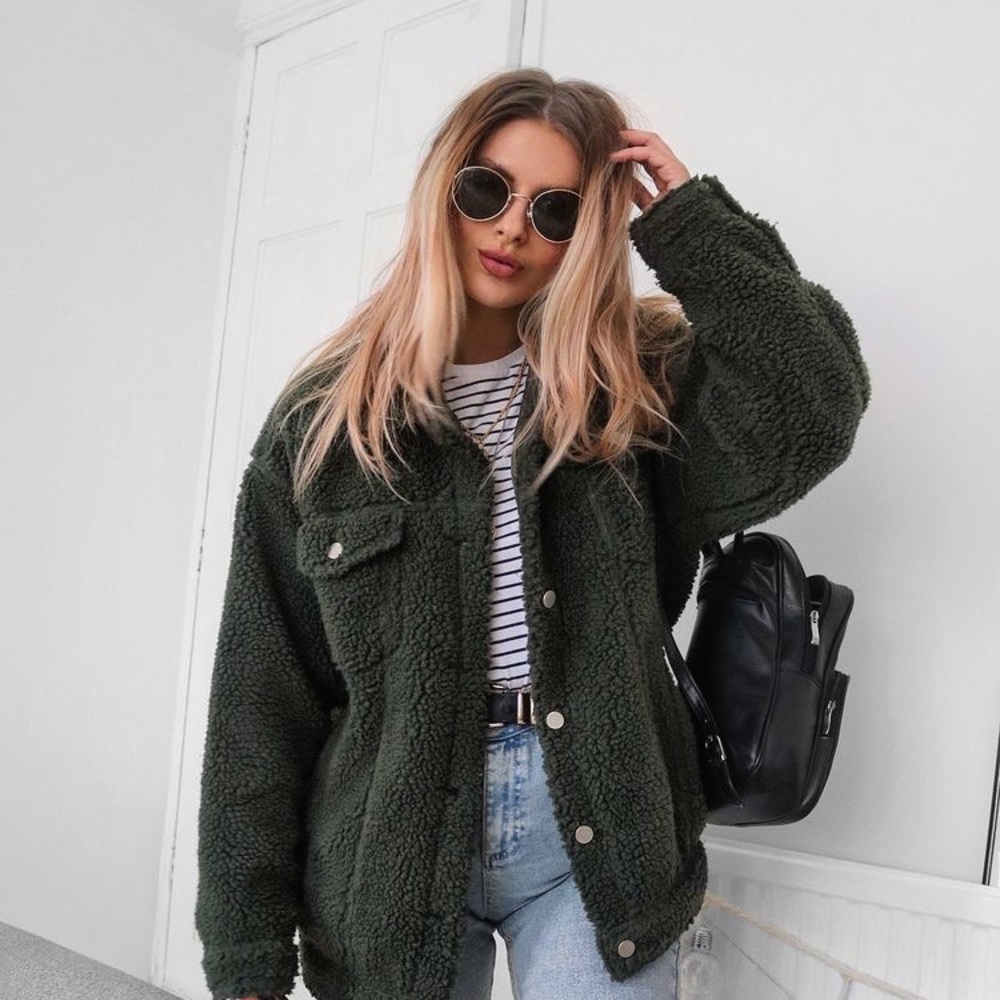 Missguided Oversized Borg Trucker Jacket